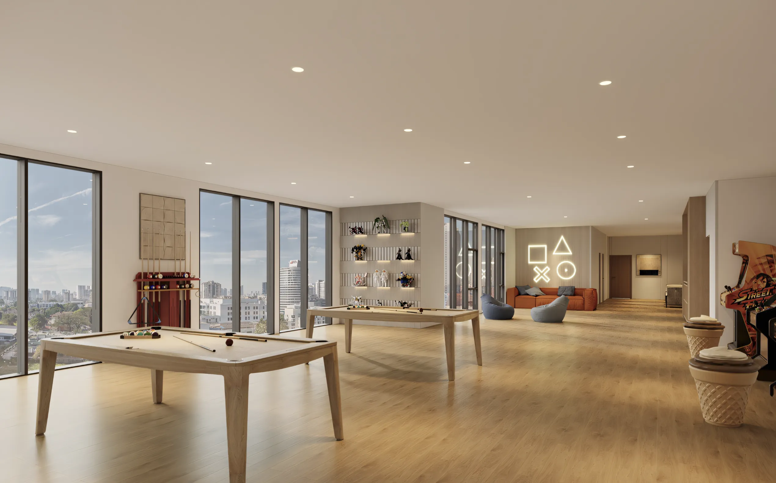 Premium resident games room and entertainment space at Cappella Embassy